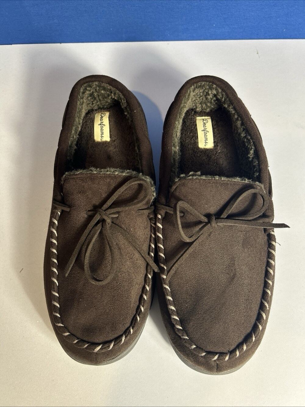 Dearfoams Men's Slippers House Shoes Moccasins Large Size US 11-12
